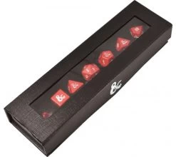 Ultra Pro Dungeons And Dragons: Heavy Metal Dice Set - Red And White (7 Pieces)