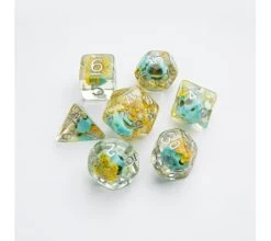 Gamegenic - Embraced Series RPG Dice Set: Green Skull (7 Pieces)